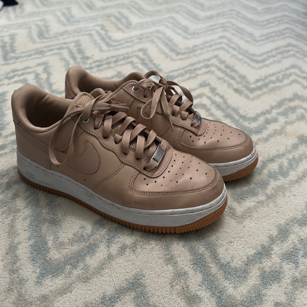 Tan Leather Air Force 1s